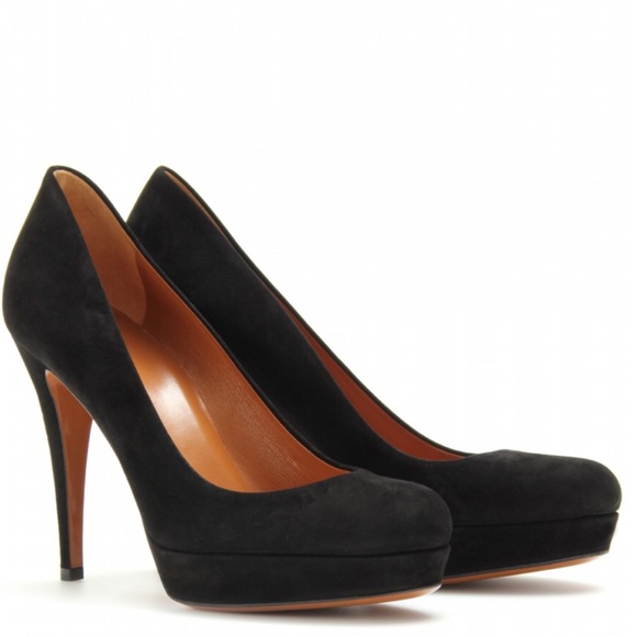 GUCCI Betty Black Platform Suede Round Toe Pumps - Picture 3 of 13
